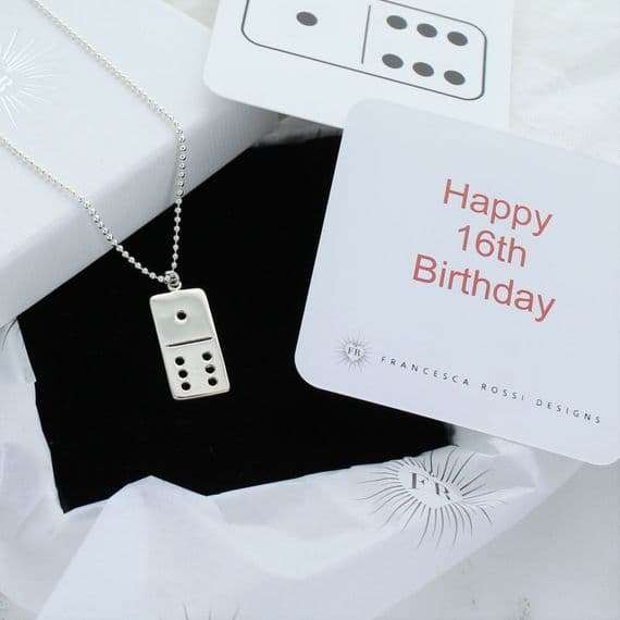16th Birthday Domino Necklace