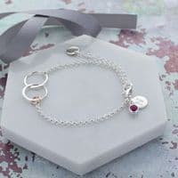 21st Birthday Personalised Infinity Link Bracelet