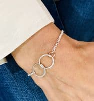 21st Birthday Personalised Infinity Link Bracelet