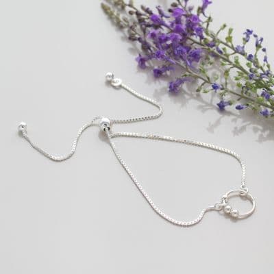 30th Birthday Bead Slider Bracelet