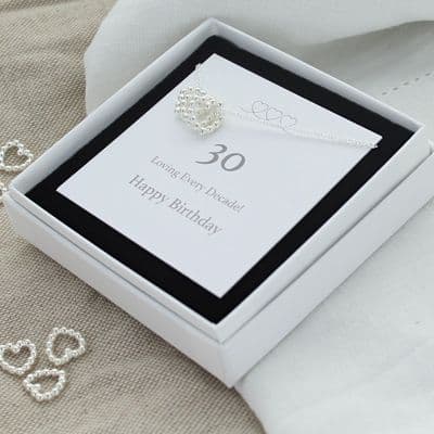 30th Birthday Heart Necklace