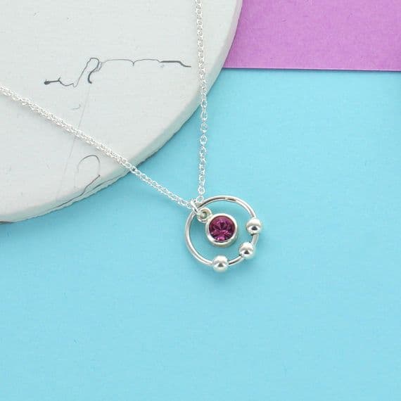 30th Birthday Infinity Birthstone Bead Necklace