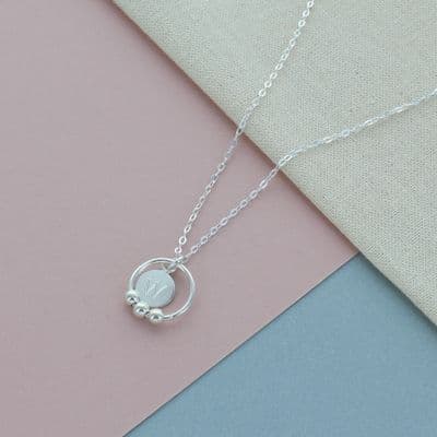 30th Birthday Infinity Initial Bead Necklace