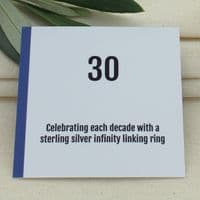 30th Birthday Infinity Ring Hoop Earrings