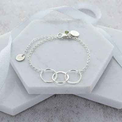 30th Birthday Personalised Infinity Link Bracelet