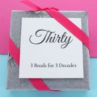 30th Personalised Ball Birthday Bracelet