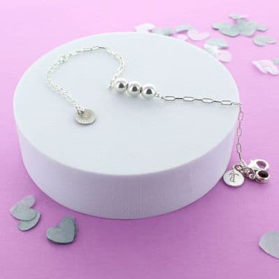 30th Personalised Ball Birthday Bracelet