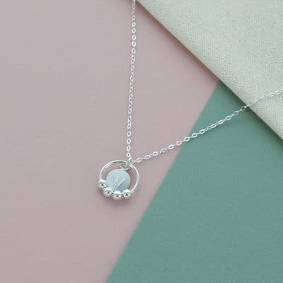 40th Birthday Infinity Initial Bead Necklace