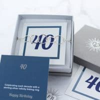 40th Birthday Personalised Infinity Link Bracelet