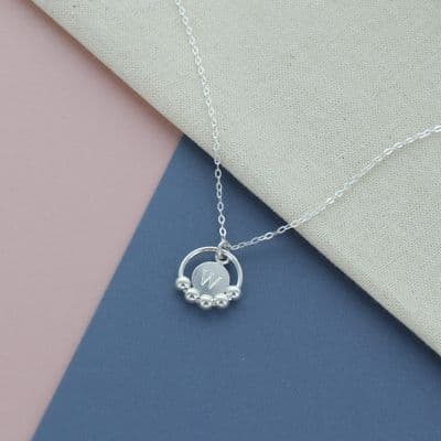 50th Birthday Infinity Initial Bead Necklace