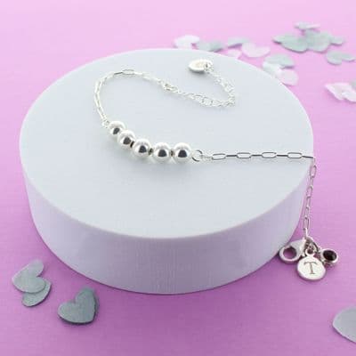 50th Personalised Ball Birthday Bracelet