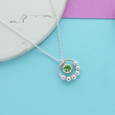 60th Birthday Infinity Birthstone Bead Necklace