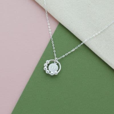 60th Birthday Infinity Initial Bead Necklace