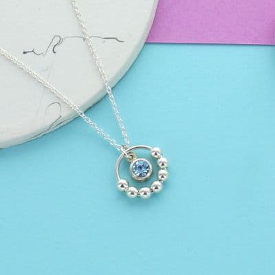 70th Birthday Infinity Birthstone Bead Necklace