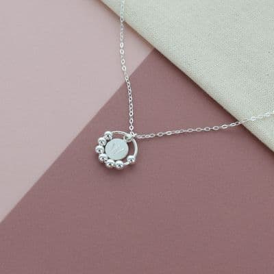 70th Birthday Infinity Initial Bead Necklace
