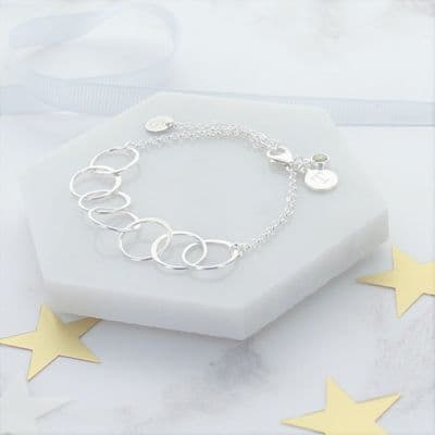 70th Birthday Personalised Infinity Link Bracelet