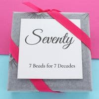 70th Personalised Ball Birthday Bracelet