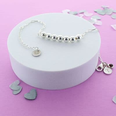 70th Personalised Ball Birthday Bracelet