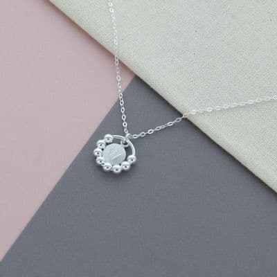 80th Birthday Infinity Initial Bead Necklace