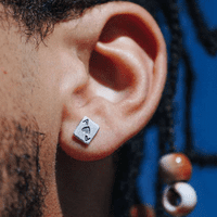 Ace Of Spade Card Earrings