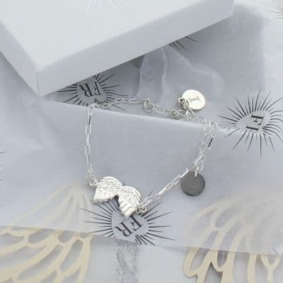Angel Wing Personalised Charm Bracelet