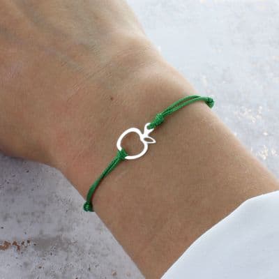 Apple Sterling Silver Friendship Bracelet