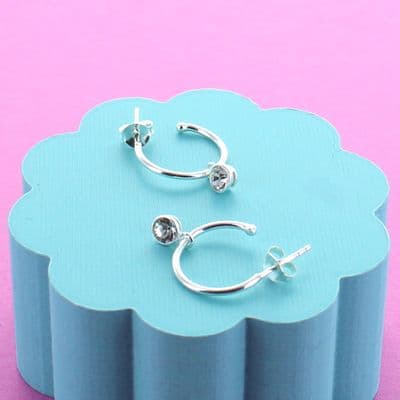 Birthstone Hoop Earrings