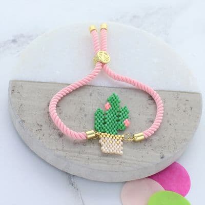 Cactus bead friendship bracelet