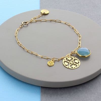 Chalcedony Charm Bracelet