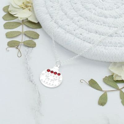 Christmas Bauble Charm Necklace