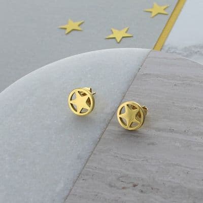 Circle Star Earrings