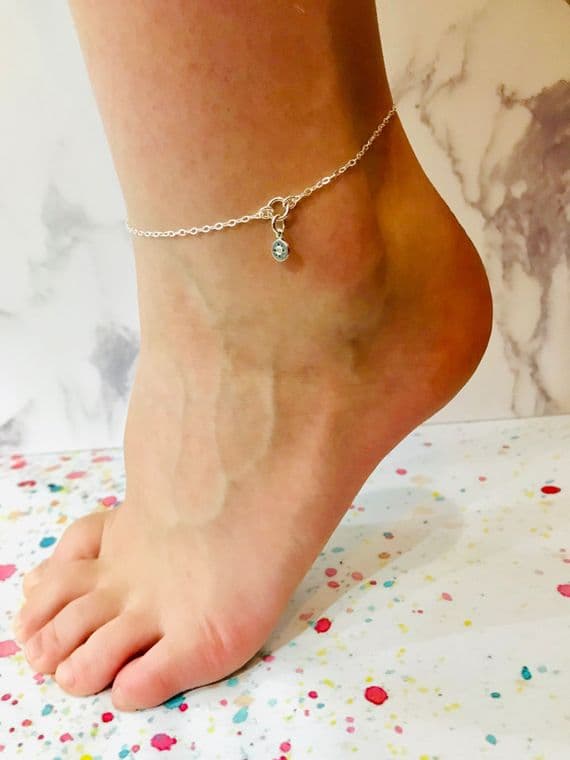 Compass Genuine Diamond Anklet