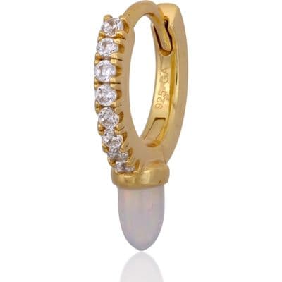 Cone opal gold vermeil huggie