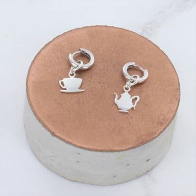Cup of Tea Huggie Earrings