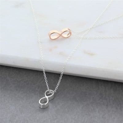 Deep Infinity Ring Necklace