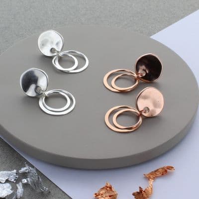 Double Hoop Stud Earrings