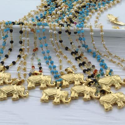 Elephant Spinnel Layered Necklace