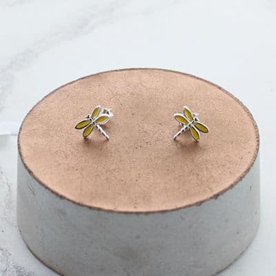 Enamel Dragonfly Earrings