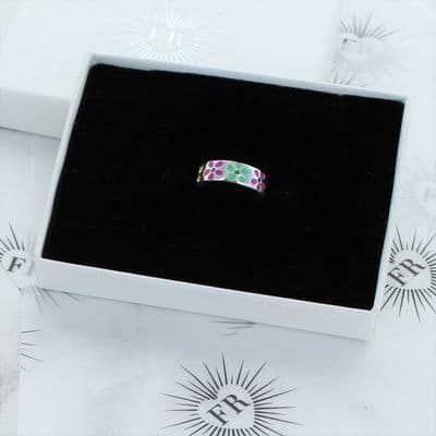Enamel Flower toe ring