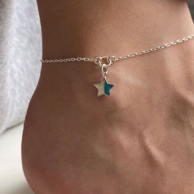 Enamel Star Anklet