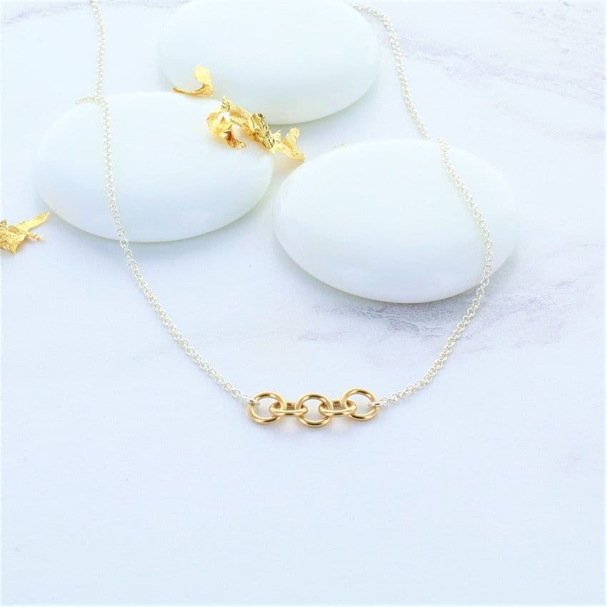 Five Gold Rings Link Necklace