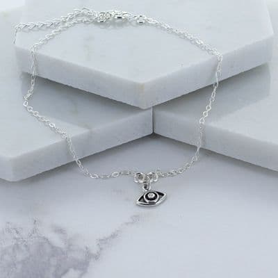Genuine Diamond Evil Eye Anklet