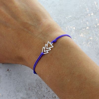 Geometric Sterling Silver Friendship Bracelet