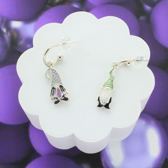 Gnome Mismatch Hoop Earrings