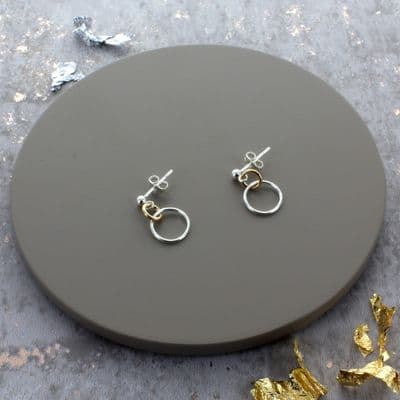 Gold And Silver Hoop Earrings