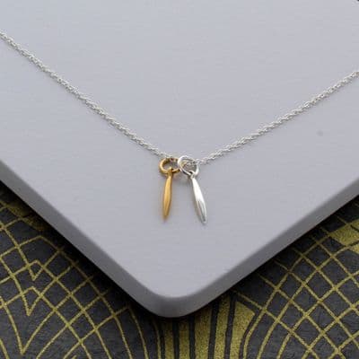 Gold And Silver Pod Necklace