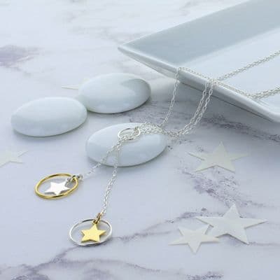 Gold And Silver Star Lariat