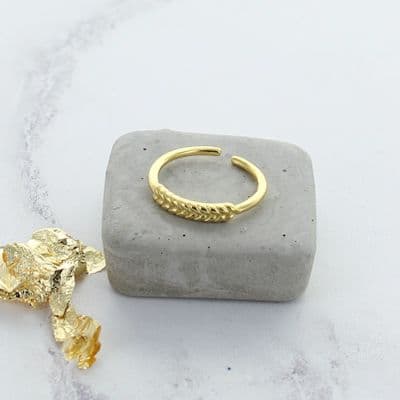 Gold Barley Stacking Ring