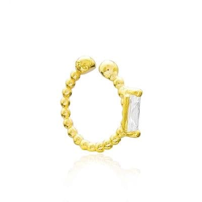 Gold Cubic Zirconia ear cuff