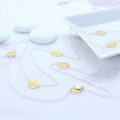 Gold Disc Layering Necklace